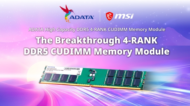 ADATA and MSI announce the world's first 128GB DDR5 CUDIMM memory
