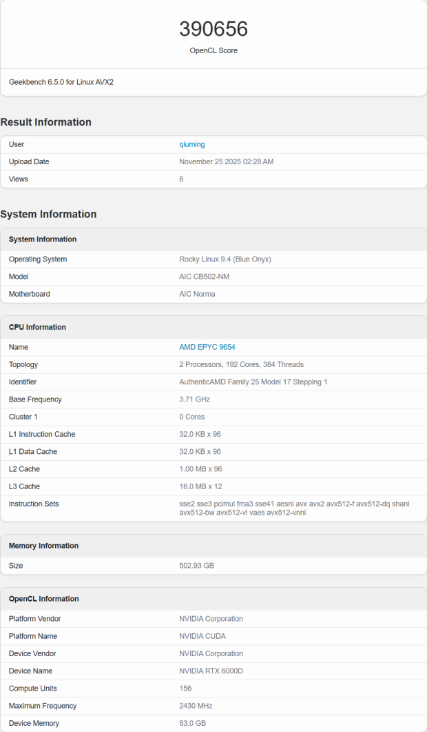 NVIDIA RTX 6000D made-for-China GPU: 84GB GDDR7, lower clocks, slower than RTX PRO 6000 27