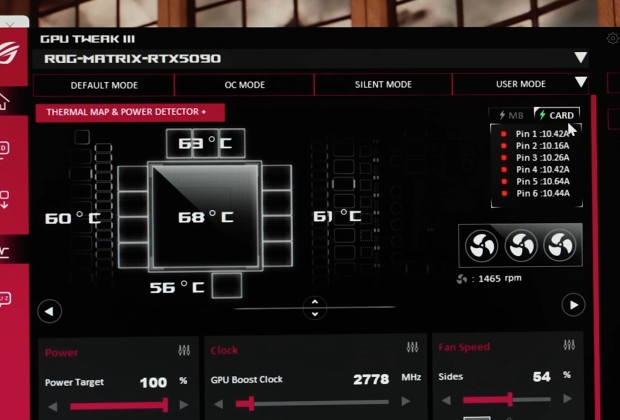 Der8auer pulls over 750W on 12V-2x6 cable on ASUS ROG MATRIX RTX 5090: no BIOS or shunt mods 70