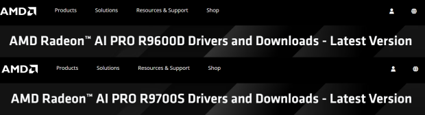 AMD working on Radeon AI PRO R9700S and R9600D to join RDNA 4 consumer-grade AI GPUs 72