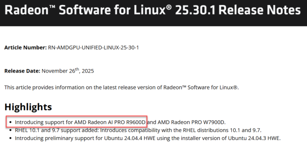 AMD working on Radeon AI PRO R9700S and R9600D to join RDNA 4 consumer-grade AI GPUs 74