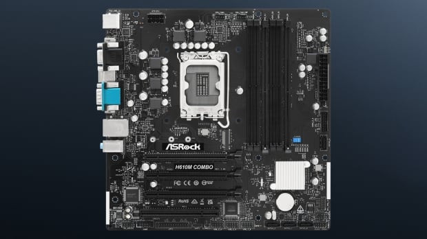 ASRock H610M COMBO motherboard includes 2 x DDR4 and 4 x DDR5 DIMMs, image credit: ASRock.