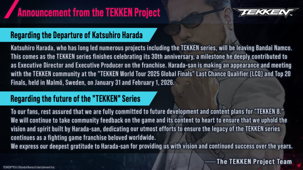 Katsuhiro Harada leaving Bandai Namco and Tekken franchise 1