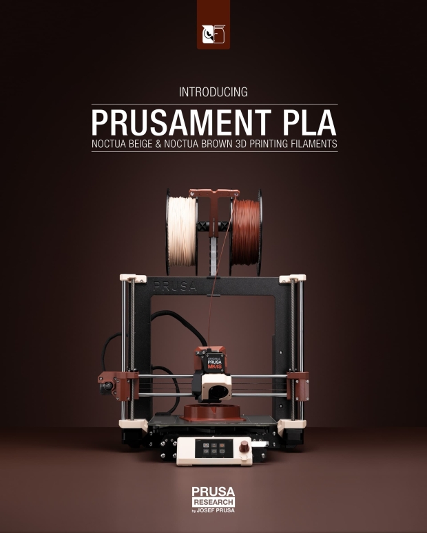Open enlarged image 3D printing giant Prusa teams with Noctua, you can now 3D print sleek beige and brown filament