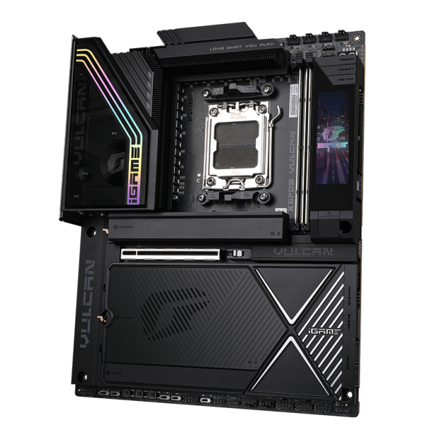 COLORFUL intros flagship AM5 mobo: iGame X870E Vulcan OC V14 with DDR5-10000 support, LCD panel 91