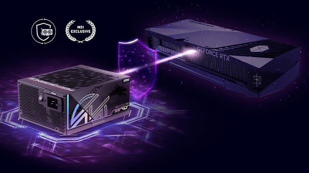 MSI's world's first active, instant protection for power supplies protects GPUs