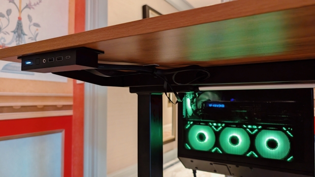 LIAN LI's new DK-B gaming desk has its own built-in PC case and PS5 holder