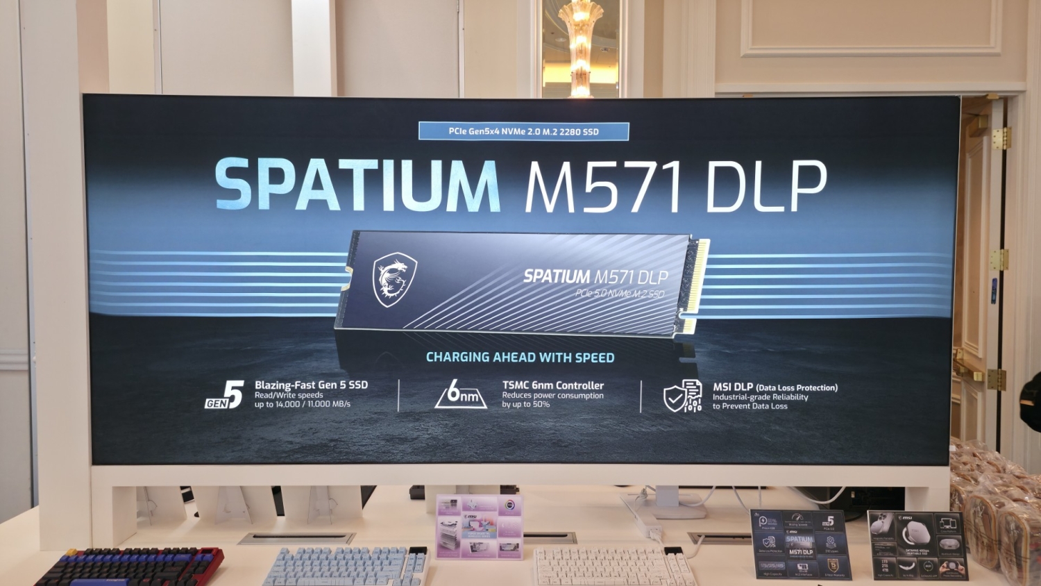 MSI unveils its flagship SPATIUM M571 DLP Gen5 SSD at CES 2026: up