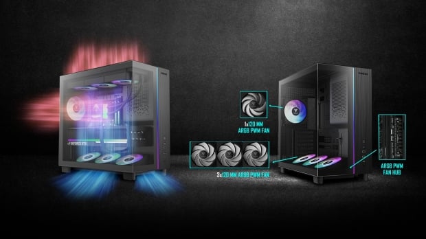 GAMDIAS' new ATLAS M4 PC chassis offers panoramic views and a front-mounted PSU 3