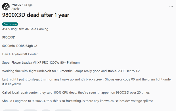 ASUS responds to claims its motherboards are nuking AMD Ryzen 9800X3D systems 203