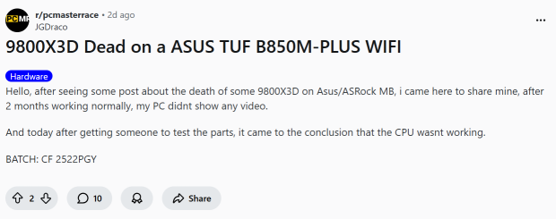 ASUS responds to claims its motherboards are nuking AMD Ryzen 9800X3D systems 204