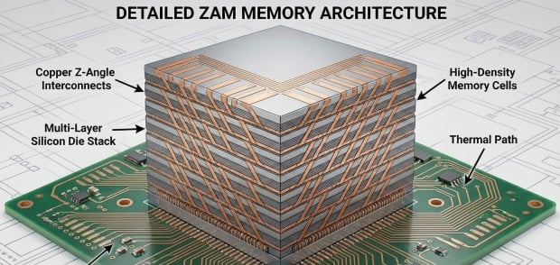 Intel teams with SoftBank on next-gen ZAM memory, prototypes to compete against HBM in 2028