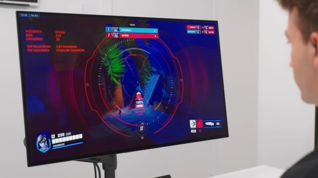 Open enlarged image OLED gaming monitor shows minimal burn-in after 3,000 hours of daily use