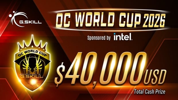G.SKILL OC World Cup 2026 memory overclocking competition kicks off with $40,000 USD prize pool