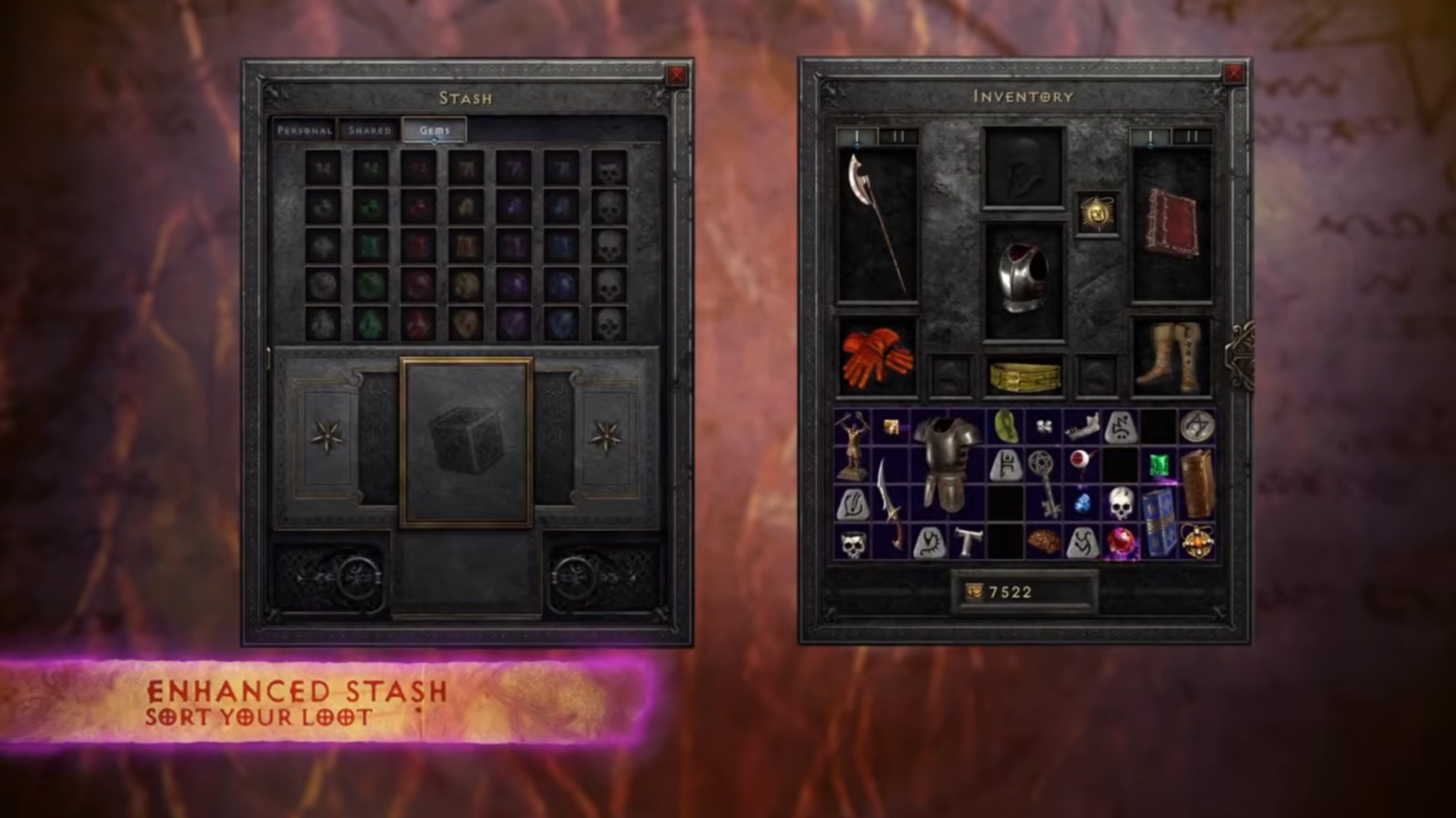 Diablo 2 gets loot filters, stash tabs, and built-in holy grail tracker ...