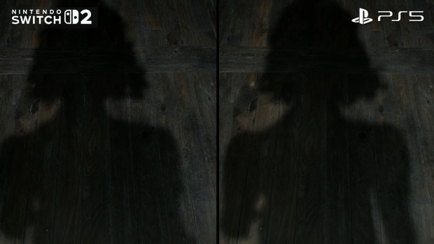 Resident Evil Requiem's shadow detail on the Switch 2 even compares to the PS5 version, image credit: Digital Foundry.