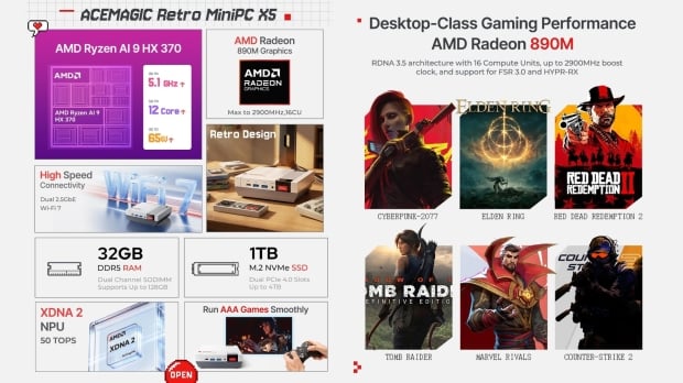 ACEMAGIC's Nintendo-inspired Retro X5 Mini Gaming PC is available now 3