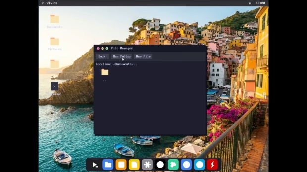 Vib-OS is an AI-generated operating system, image credit: Tirimid/YouTube.