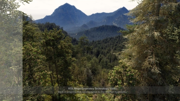 A scene from The Witcher 4 with RTX Mega Geometry, image credit: NVIDIA/CD Projekt RED.