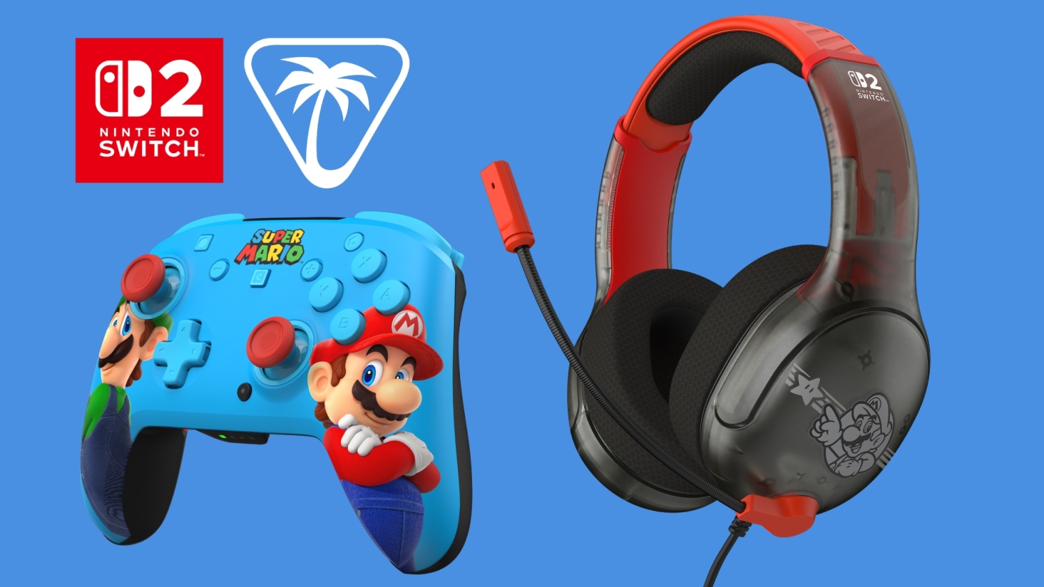 Turtle Beach brings Mario-themed controllers and headsets to the Nintendo Switch 2