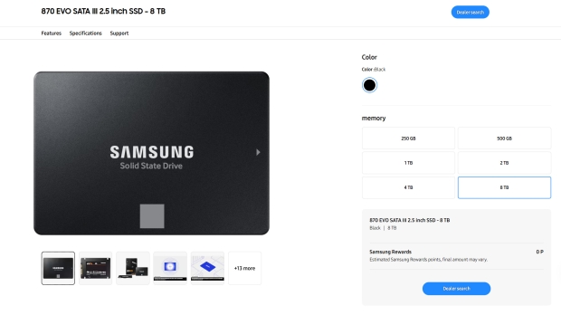 The new 8TB spin on the Samsung 870 Evo (Image Credit: Samsung)
