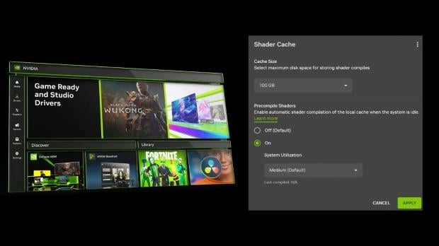NVIDIA App's new 'Auto Shader Compilation' feature speeds up game loading and reduces stuttering 2