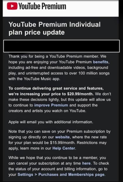 YouTube Premium seems to be getting a price increase soon 947