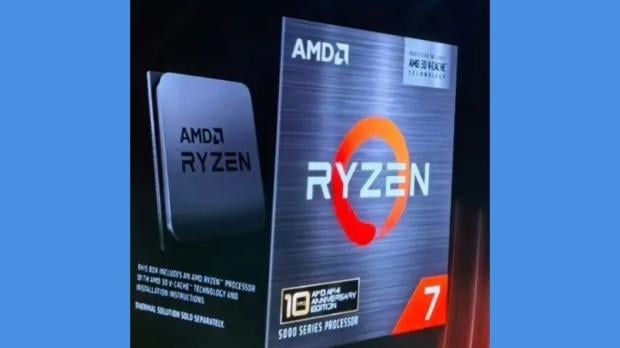 Ryzen 7 5800X3D 10th Anniversary Edition box, image credit: @9550pro/X.