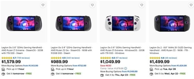 Lenovo Legion Go S gets a price hike, the Z1 Extreme now costs $1,579 494