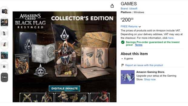 Assassin's Creed Black Flag Resynced collector's edition leaks revealing a full-price remake 165165