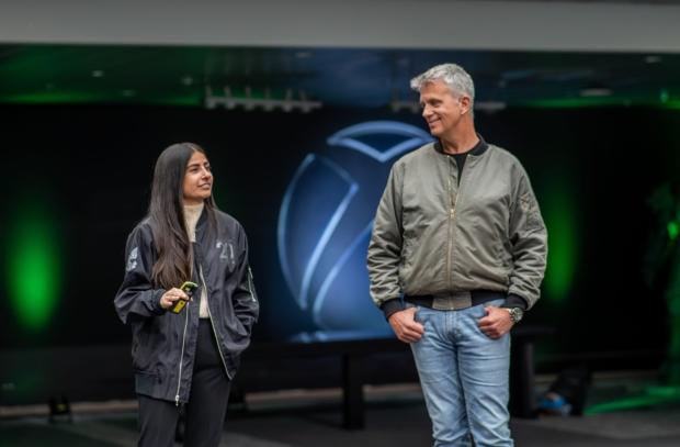 CEO Asha Sharma and CCO Matt Booty at Xbox Town Hall
