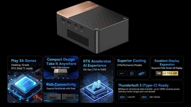 MOREFINE unveils compact pocket-sized G2 External GPU with RTX 5060 Ti 16GB 2