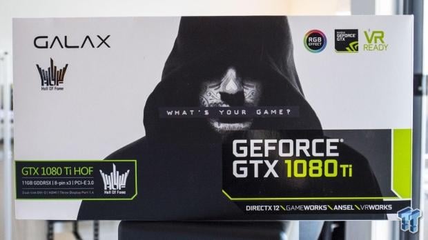The iconic GALAX GeForce GTX 1080 Ti HOF Edition graphics card.