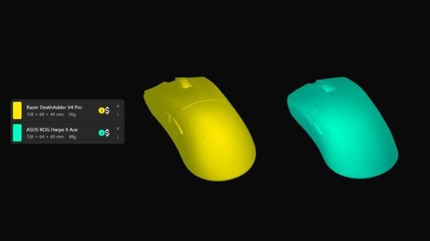 EloShapes is a tool that lets you compare gaming mice with full 3D models.