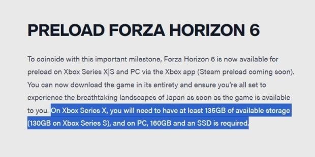 Forza Horizon 6 file size revealed, sparking debate over whether HDDs still have a place in modern gaming 4124
