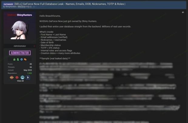 NVIDIA confirms GeForce NOW data breach, pledges full support for investigation 6651