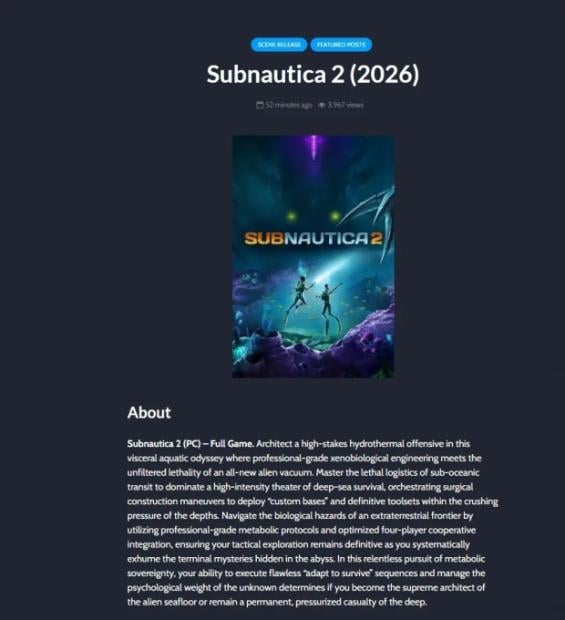 Subnautica 2 has leaked 48 hours before launch, joining Forza Horizon 6 222