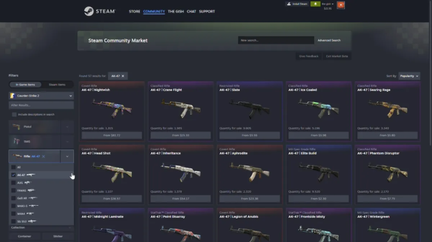Valve overhauls the Steam Community Market with new item pages, dynamic filters, and 27 million new Counter-Strike images 1