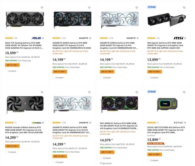 NVIDIA is reportedly preparing an RTX 5090 price hike due to rising costs of GDDR7 memory 2222