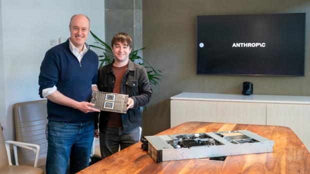 Ian Buck, NVIDIA Vice President of Hyperscale and High-Performance Computing, and James Bradbury, Anthropic's head of compute, image credit: NVIDIA.