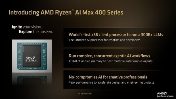 AMD launches the Ryzen AI Max PRO 400 series of CPUs, up to 16 cores with 192GB of unified memory 4