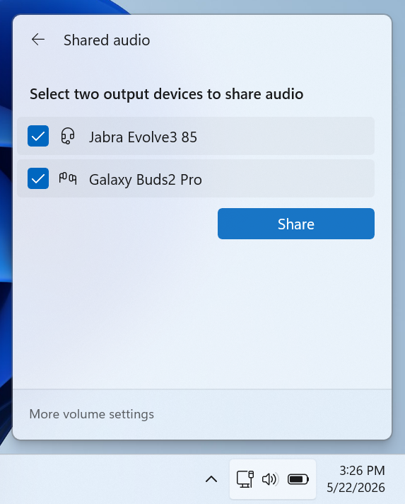 Windows 11 now lets you share audio with two Bluetooth devices, but there's a catch 2