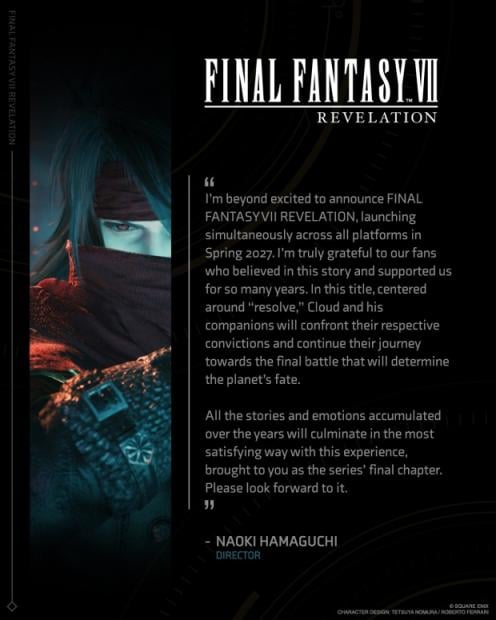 Final Fantasy VII Revelation announced, coming spring 2027, launches simultaneously on all platforms 12