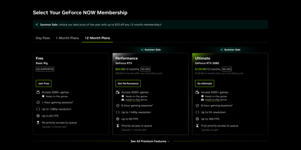 GeForce NOW annual plans drop to $64.99 and $129.99 in NVIDIA summer sale 1