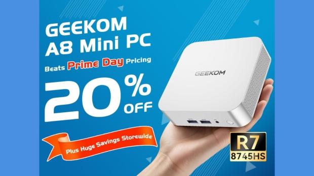 Open enlarged image GEEKOM A8 Mini PC now 20% off, lower than Prime Day pricing as huge storewide sale begins