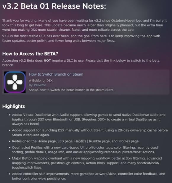 DSX v3.2 Beta adds native PlayStation DualSense haptic feedback over Bluetooth on PC 2