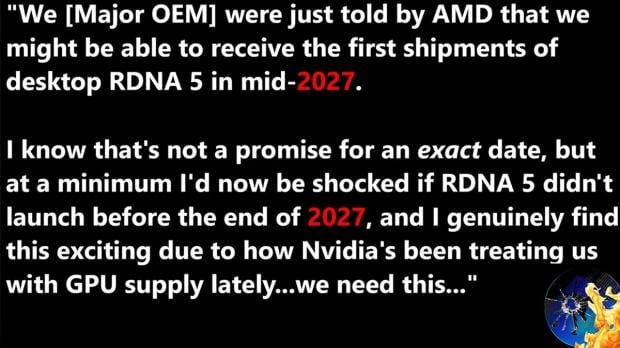 AMD's RDNA 5 Radeon GPUs will launch in mid-2027, per new leak 2