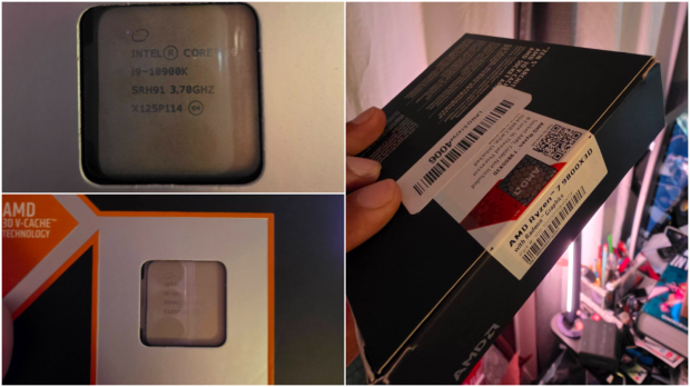 User receives Intel Core i9-10900K in sealed AMD Ryzen 7 9800X3D box from Amazon in CPU swap scam