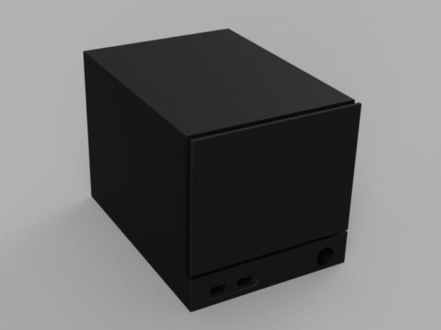 The 3D-printed shell of the Terk Box