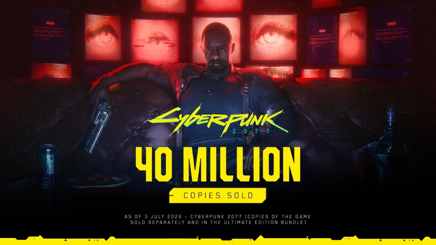 Cyberpunk 2077 sells over 40 million copies, 10 million more than The Witcher 3 in the same time